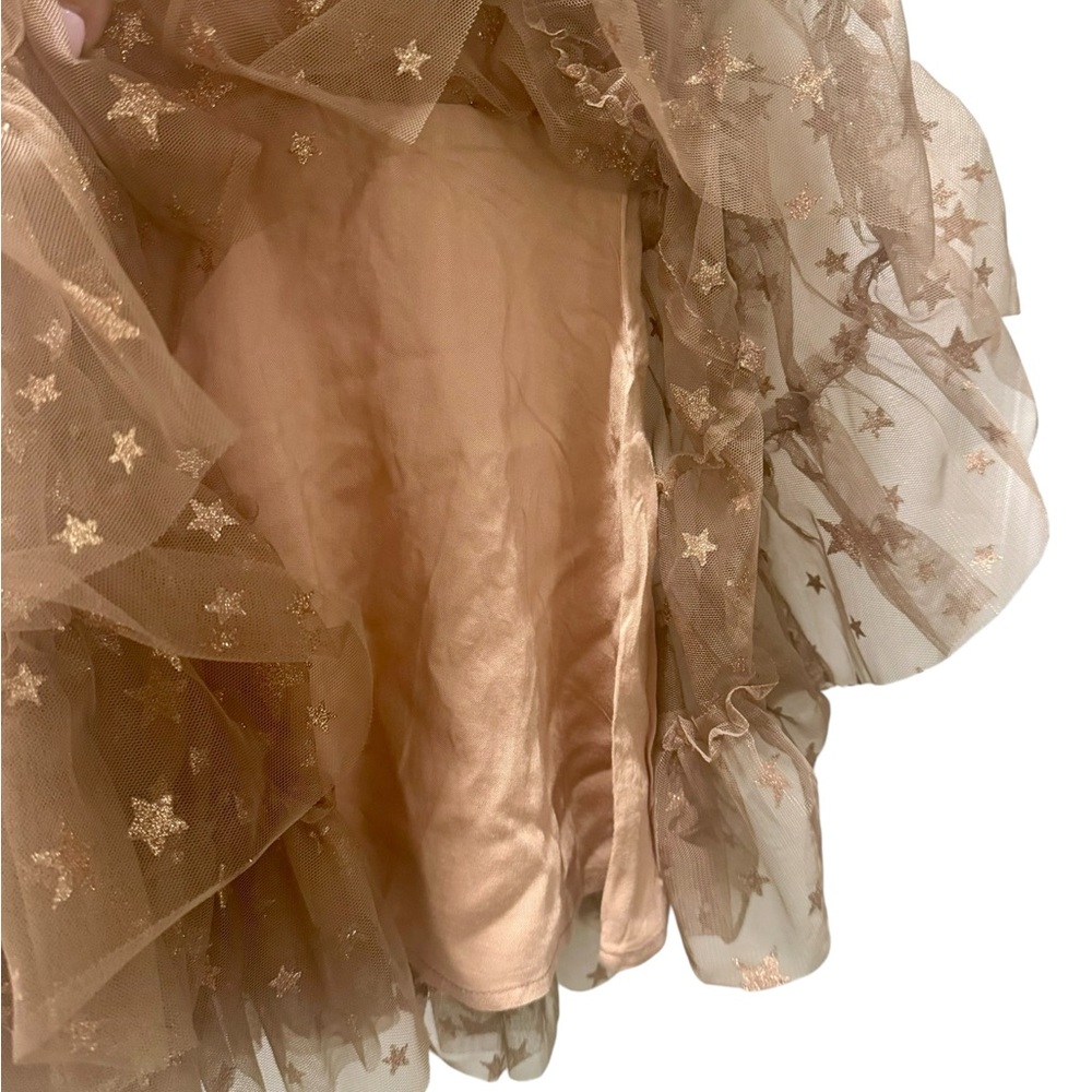 Noralee Dress with Tulle and Sparkly Star Print Tiered Girls Dress, Size 2T - Picture 4 of 10